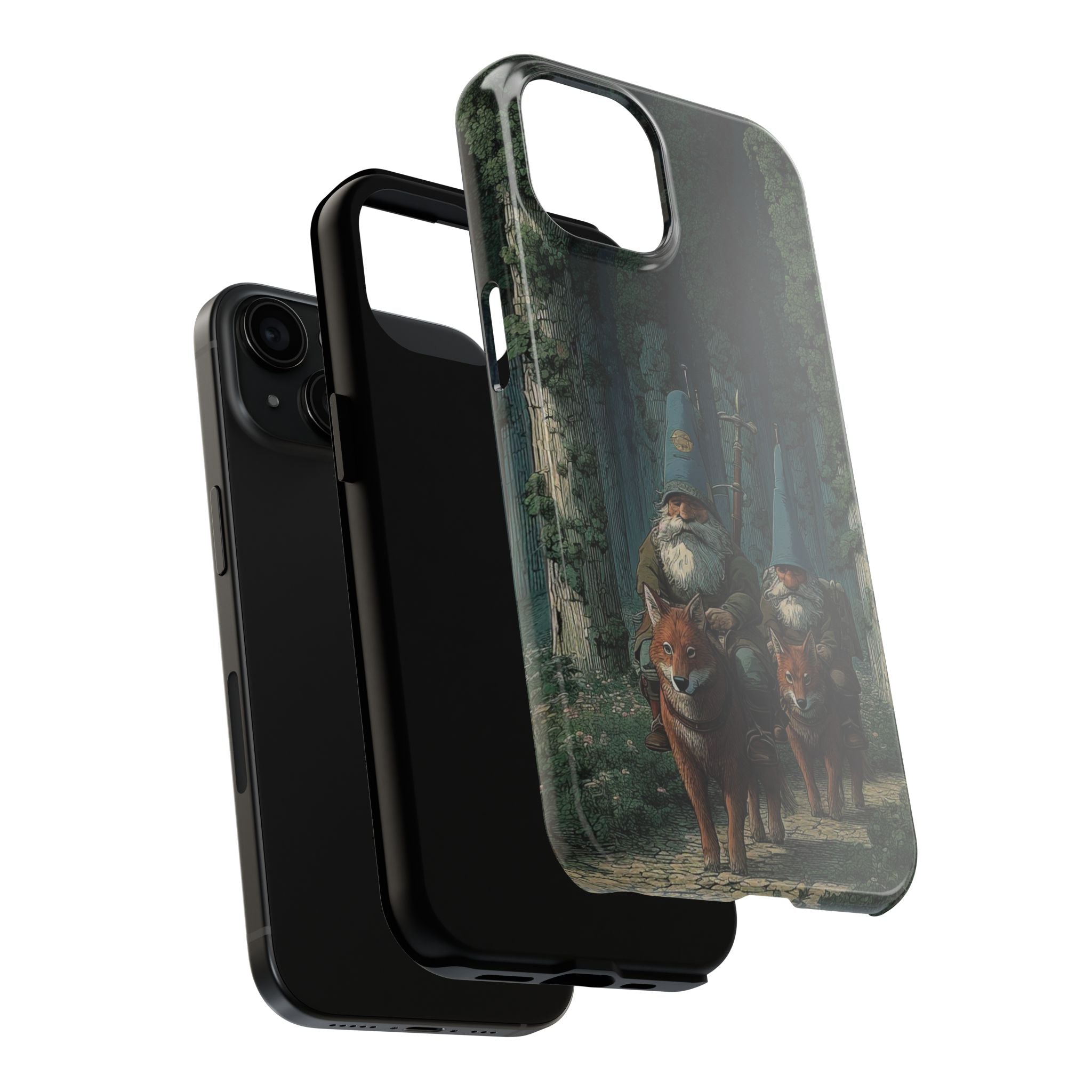 Gnome Forest Tough Phone Case — Woodland Gnomes with Fox Companions