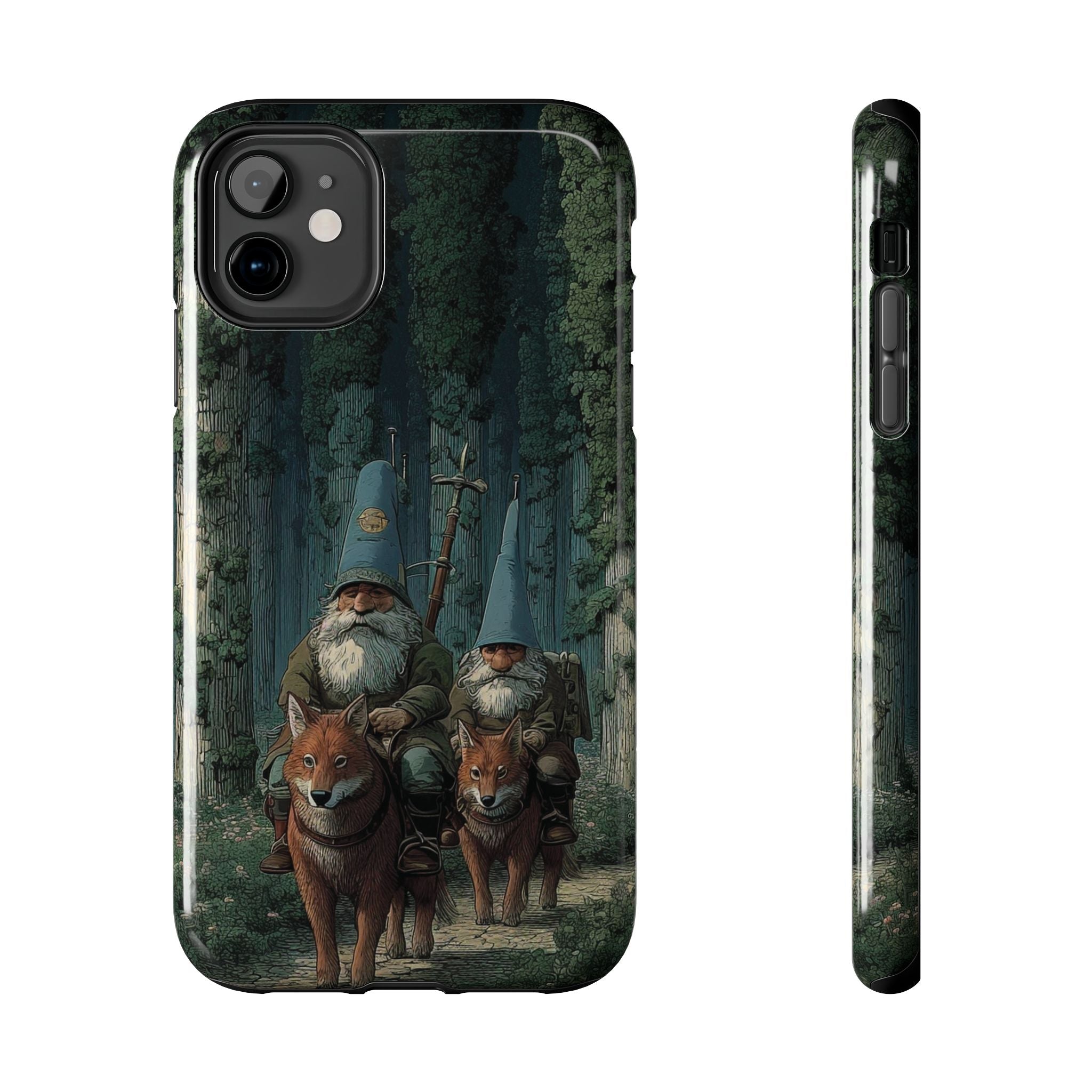 Gnome Forest Tough Phone Case — Woodland Gnomes with Fox Companions