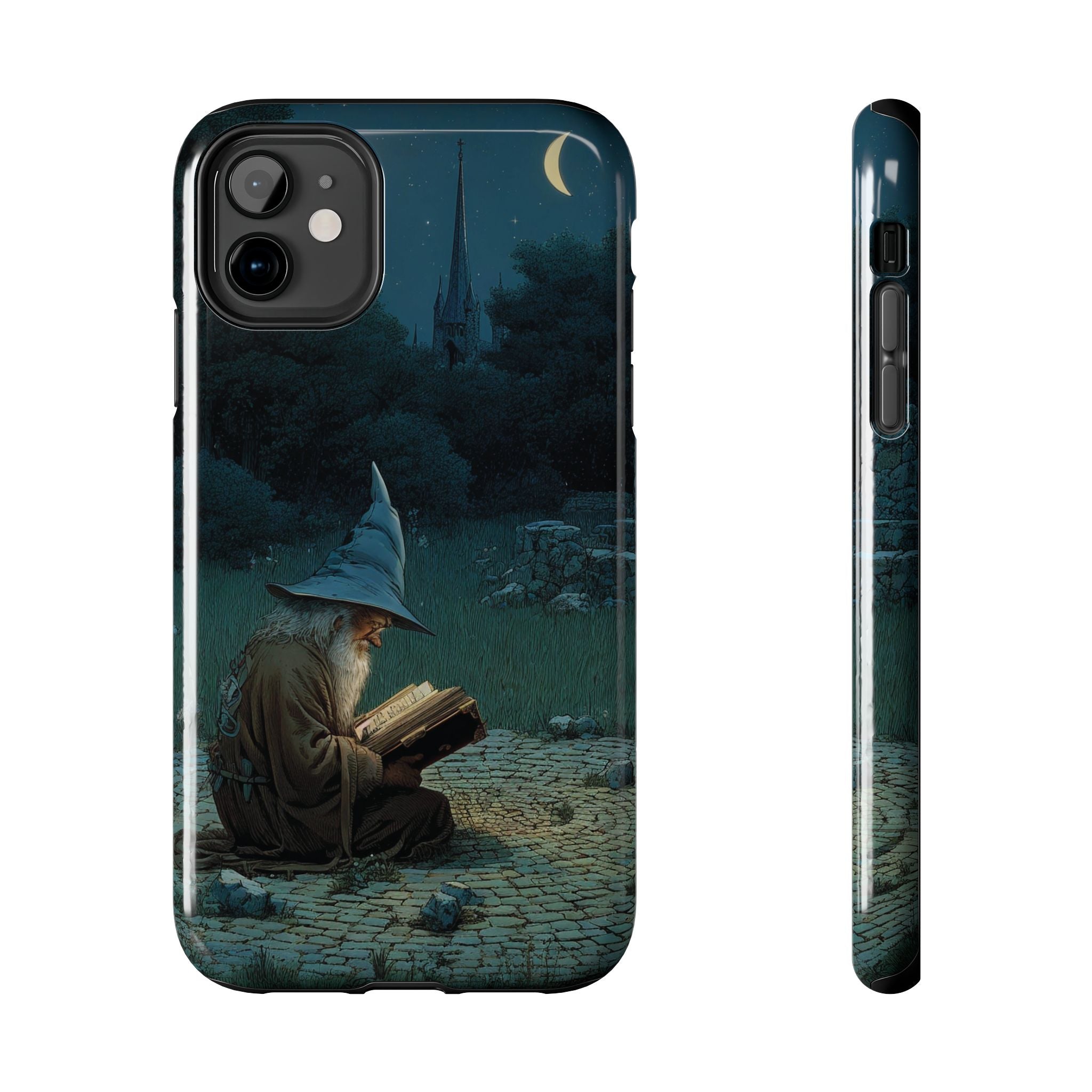 Wizard Reading at Night Tough Phone Case — Magical Fantasy Protective Cover