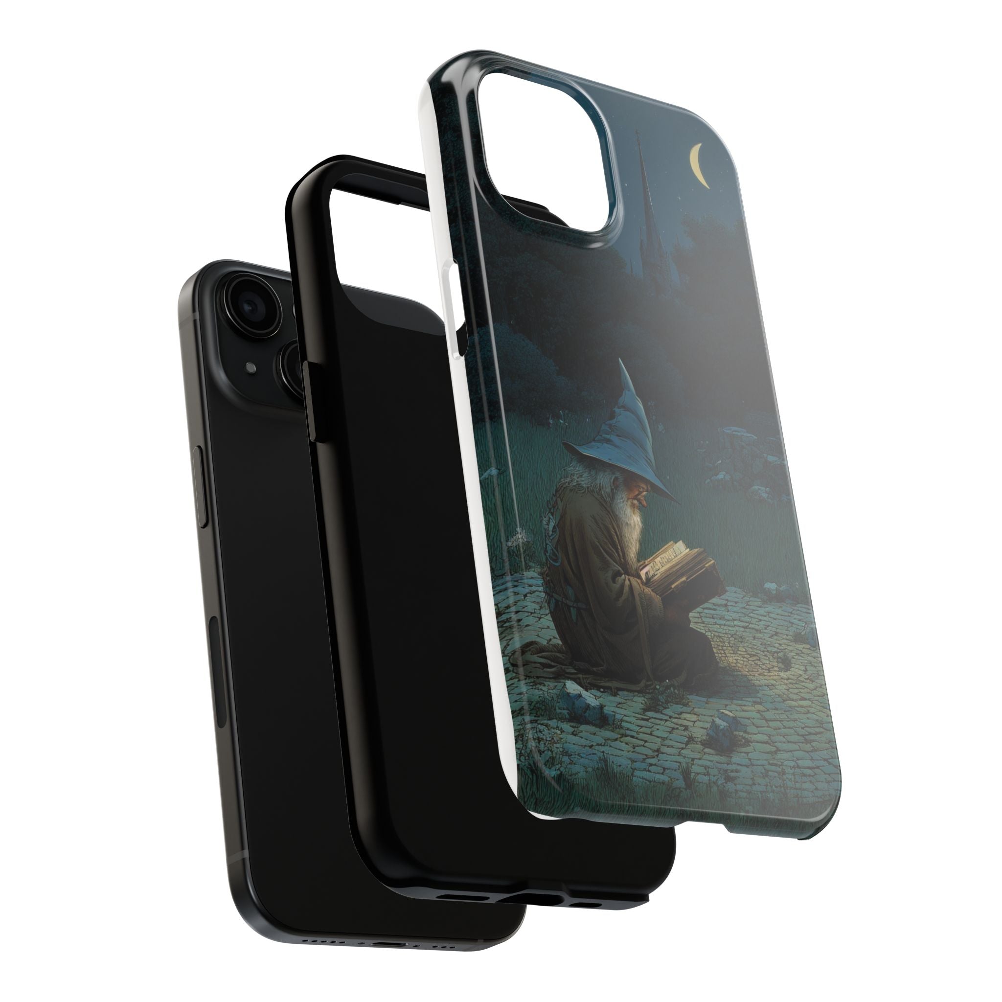 Wizard Reading at Night Tough Phone Case — Magical Fantasy Protective Cover