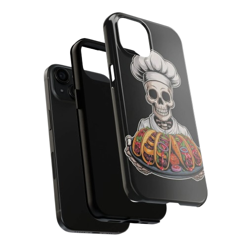 Chef Skull Phone Case — Taco Platter Tough Phone Case