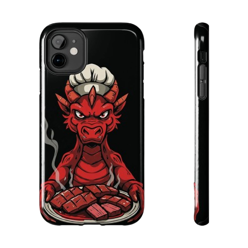 Dragon BBQ Tough Phone Case — Red Chef Dragon Protective Phone Cover