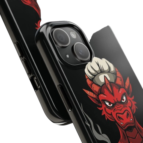 Dragon BBQ Tough Phone Case — Red Chef Dragon Protective Phone Cover