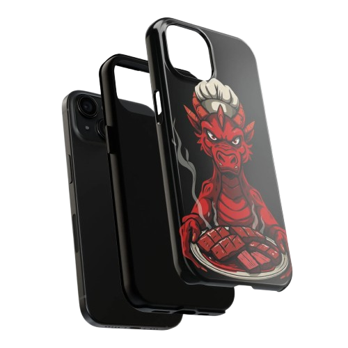 Dragon BBQ Tough Phone Case — Red Chef Dragon Protective Phone Cover