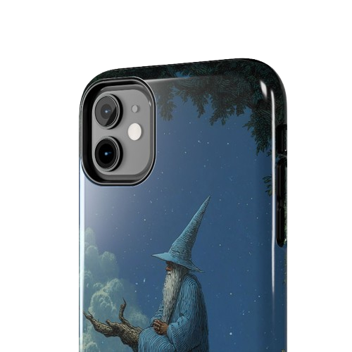Wizard on a Cloud Tough Phone Case — Fantasy Night Sky Protective Cover