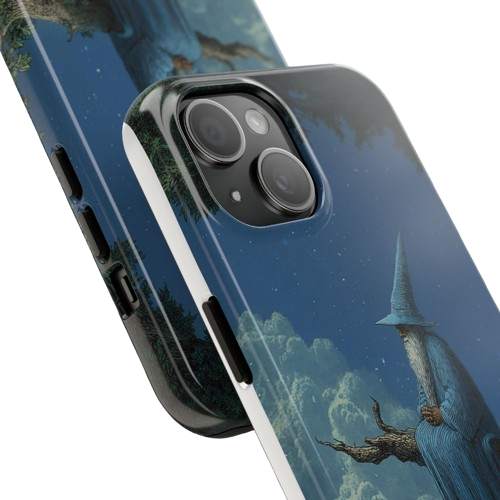 Wizard on a Cloud Tough Phone Case — Fantasy Night Sky Protective Cover
